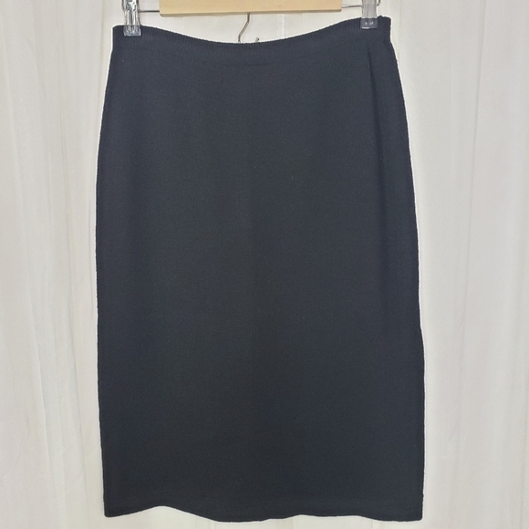 Helen Hsu black santana knit mid-length pencil skirt size medium - Picture 4 of 6